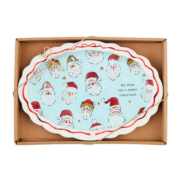 SANTA BOXED SENTIMENT PLATE MUD PIE