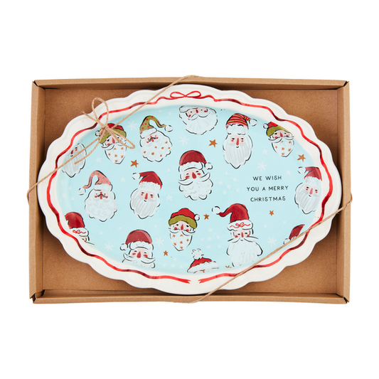 SANTA BOXED SENTIMENT PLATE MUD PIE