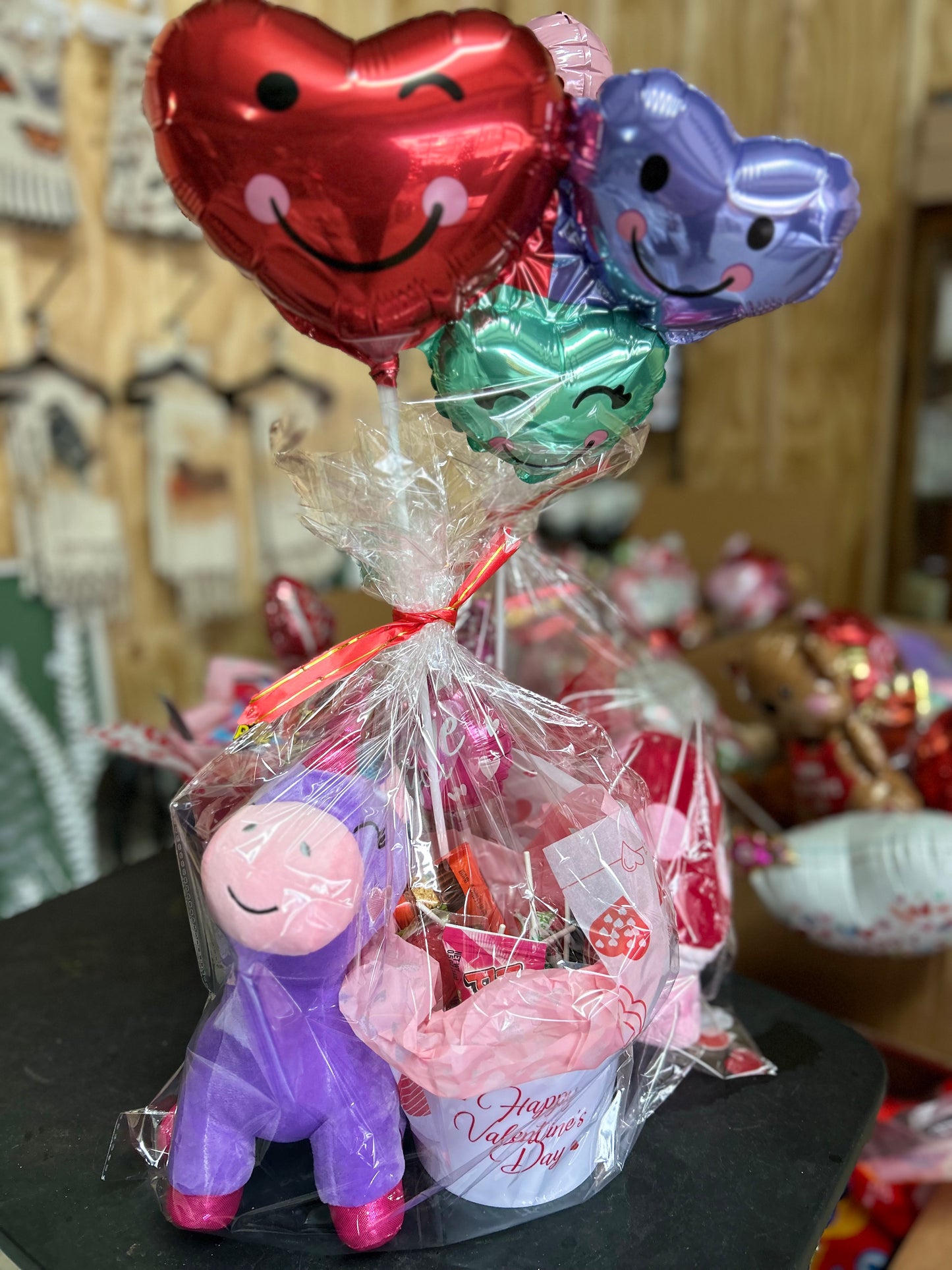 Unicorn valentines gift basket