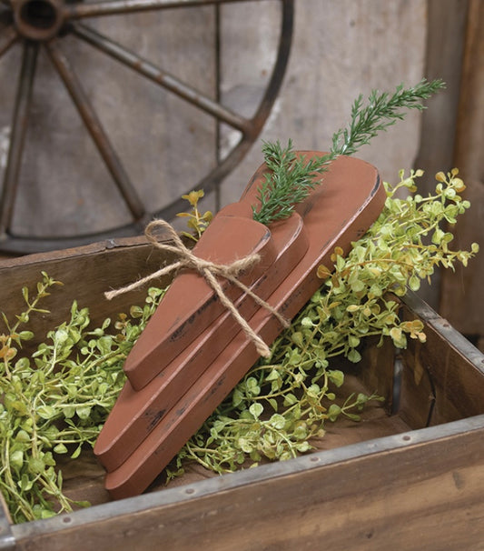 3 Set, Chunky Wooden Carrot Bundle